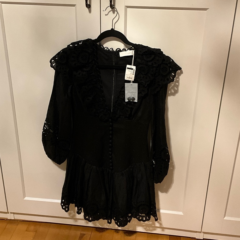 Zimmermann Black Lace Blouse